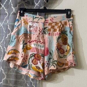 Anthropologie Paper Heart Linen Shorts size Large